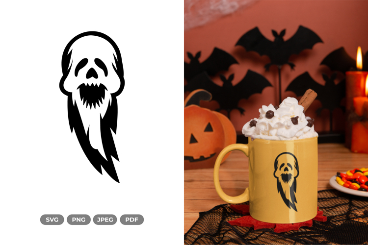 Ghost SVG & Clipart - Halloween Cut File