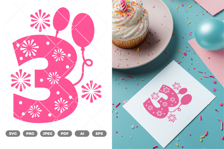 3rd Birthday SVG & Clipart