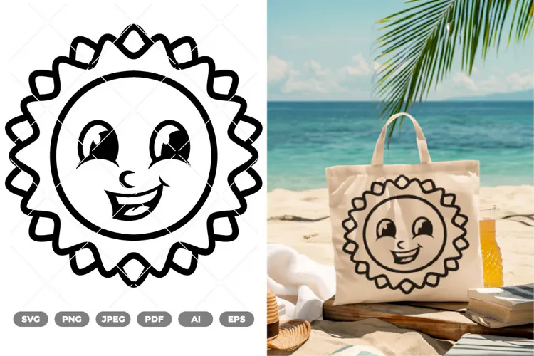 Cute Sun SVG & Clipart
