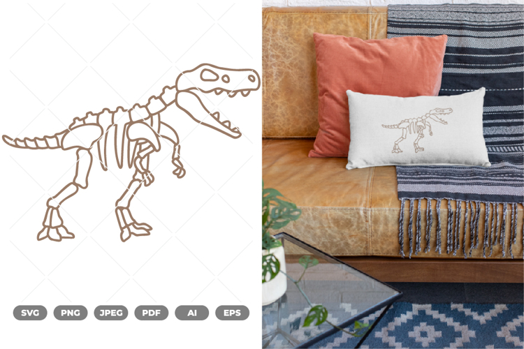 Dinosaur Skeleton SVG & Clipart