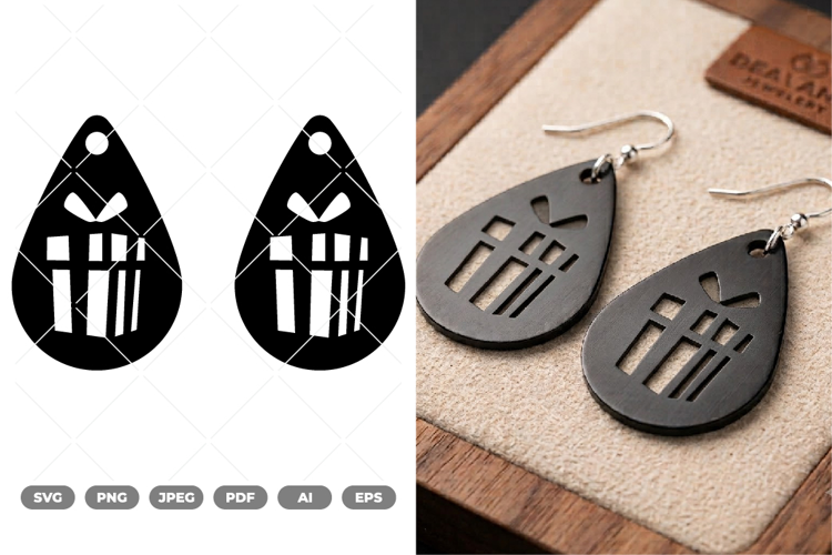 Christmas Earrings SVG & Clipart