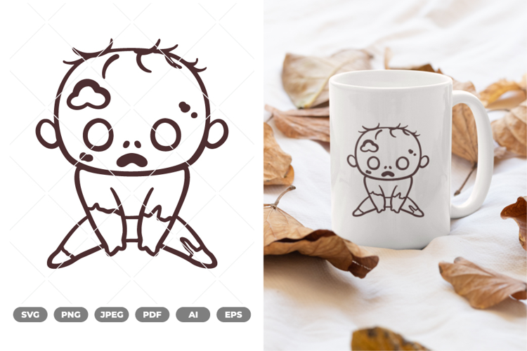 Chibi Zombie SVG & Clipart