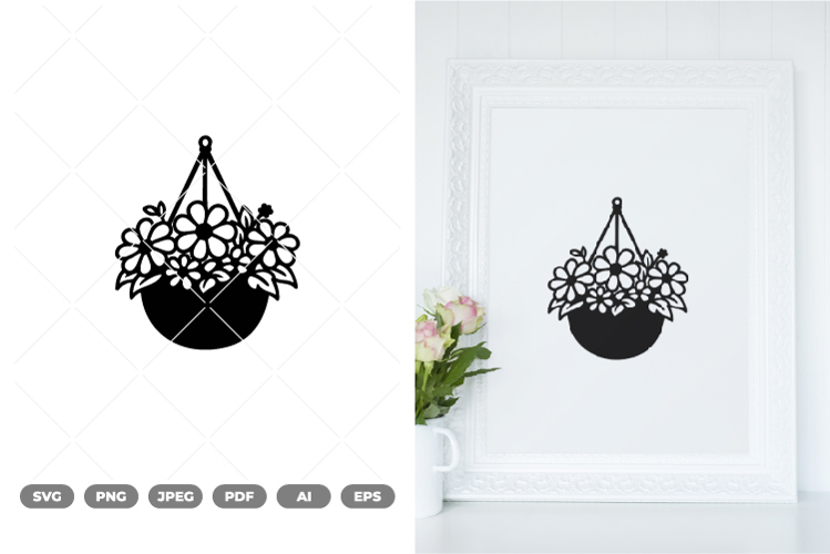 Hanging Potted Plant SVG & Clipart
