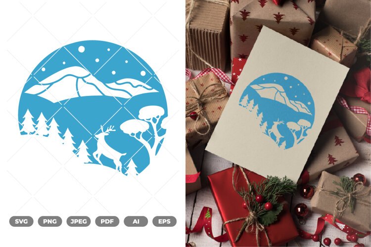 Christmas Night SVG & Clipart example image 1