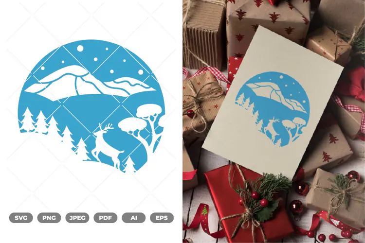 Christmas Night SVG & Clipart
