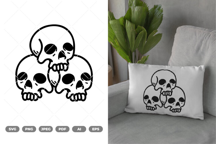 Skull SVG & Clipart example image 1