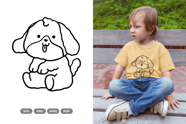 Kawaii Puppy SVG & Clipart - Pet Clipart