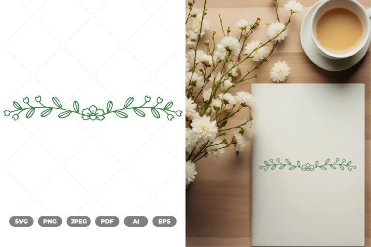Floral Divider SVG & Clipart