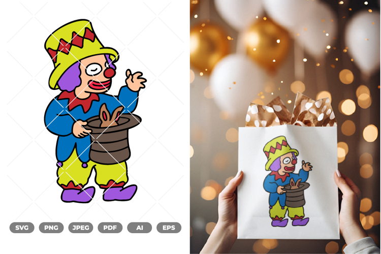 Clown Colored SVG & Clipart