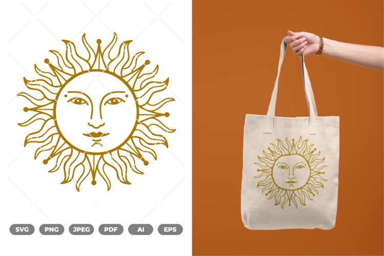 Boho Sun SVG & Clipart