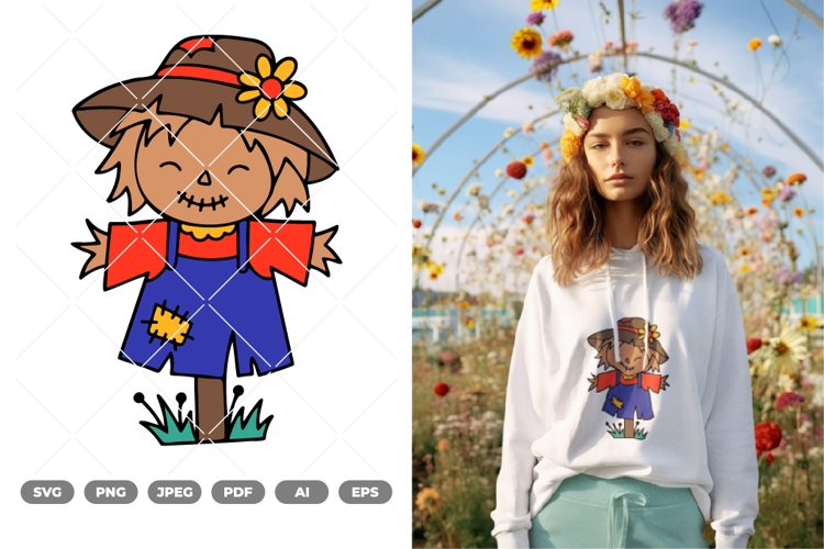 Scarecrow Colored SVG & Clipart