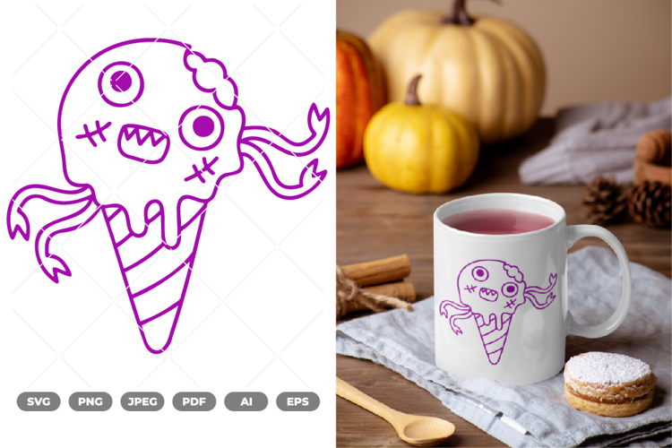Ice Cream Monster SVG & Clipart