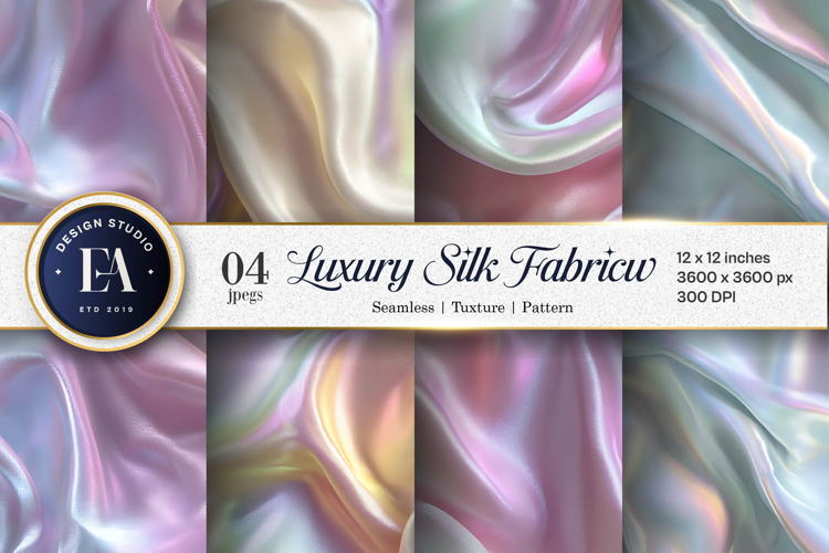 Luxury Silk Fabric with Gentle Folds Digital Paper
