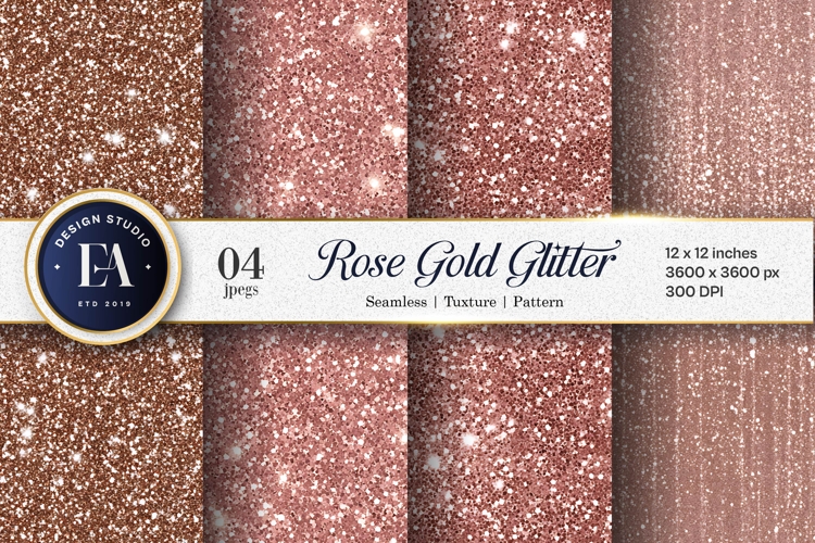 Rose Gold Glitter Seamless Pattern Luxury Digital Paper