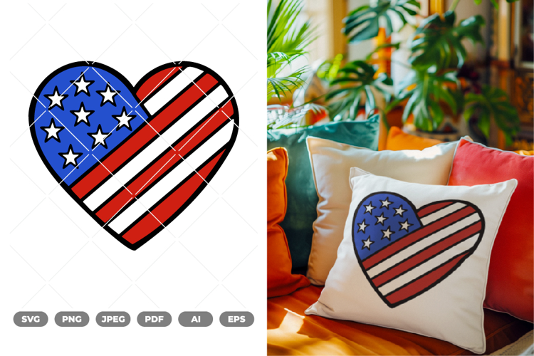 American Heart Colored SVG & Clipart