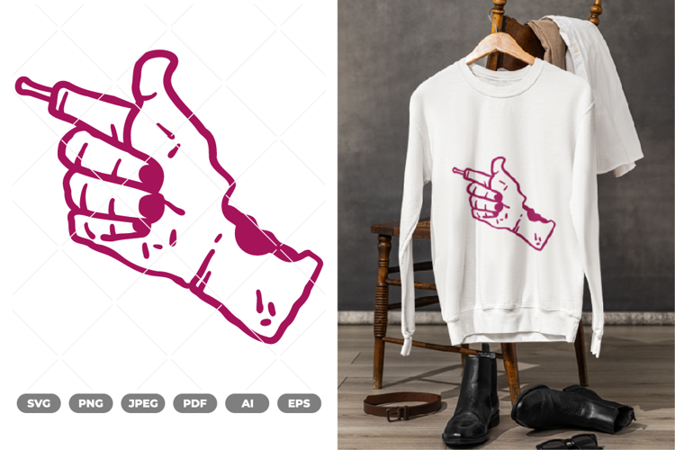 Zombie Hand Sign SVG & Clipart