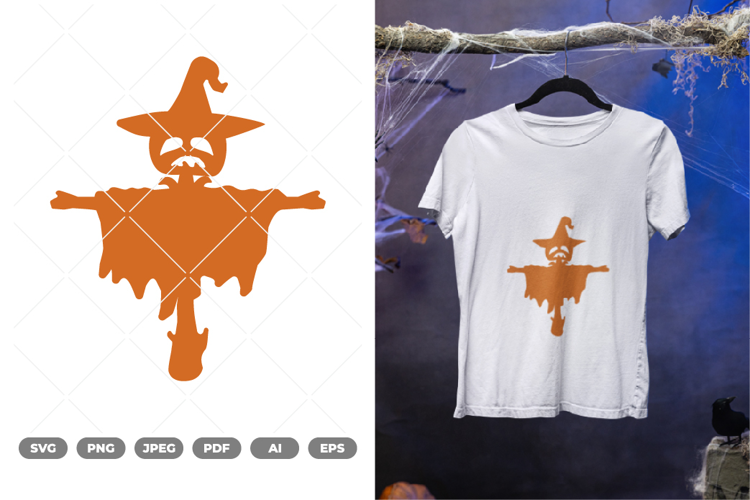 Jack O Lantern Scarecrow SVG & Clipart