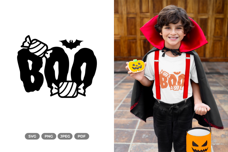 Boo SVG & Clipart - Halloween Cut File
