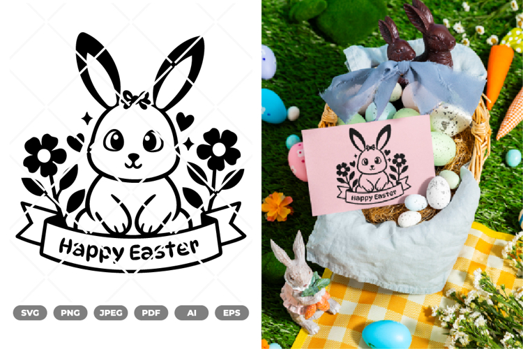 Cute Bunny Svg Image 22