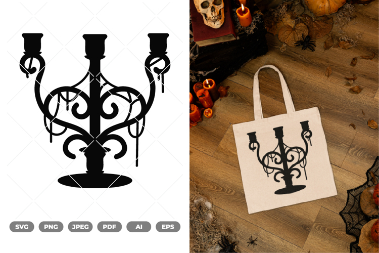 Creepy Candelabra SVG & Clipart