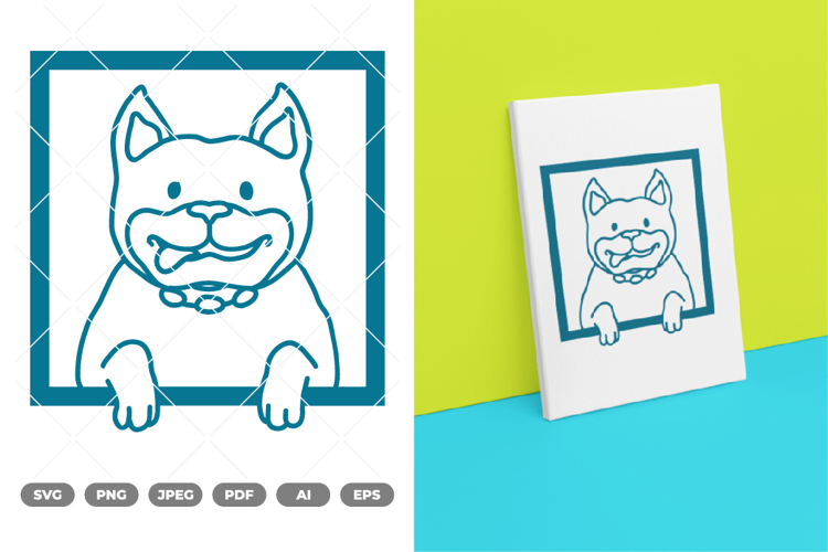 Peeking Dog Svg Image 2
