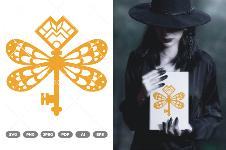 Winged Key SVG & Clipart
