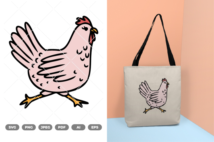 Chicken Colored SVG & Clipart