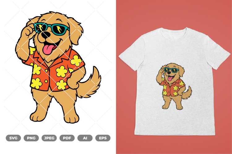 Cool Dog Colored SVG & Clipart