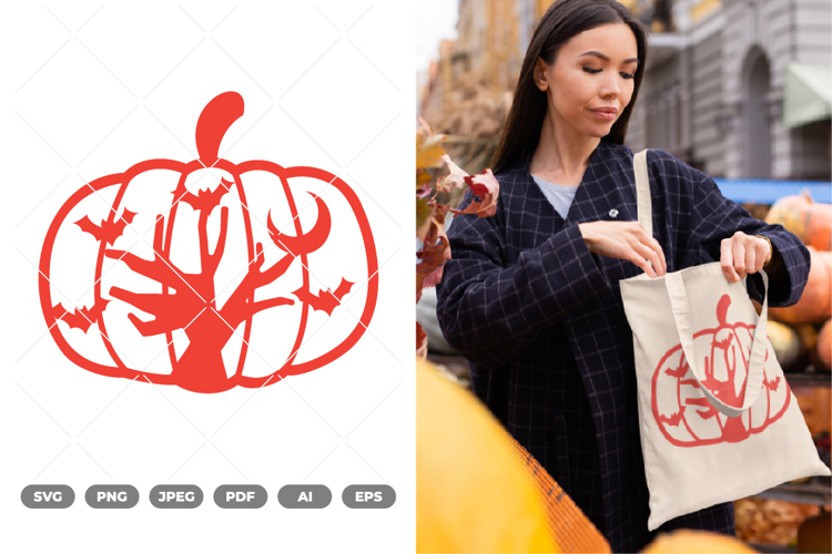 Halloween Pumpkin Cut file SVG & Clipart