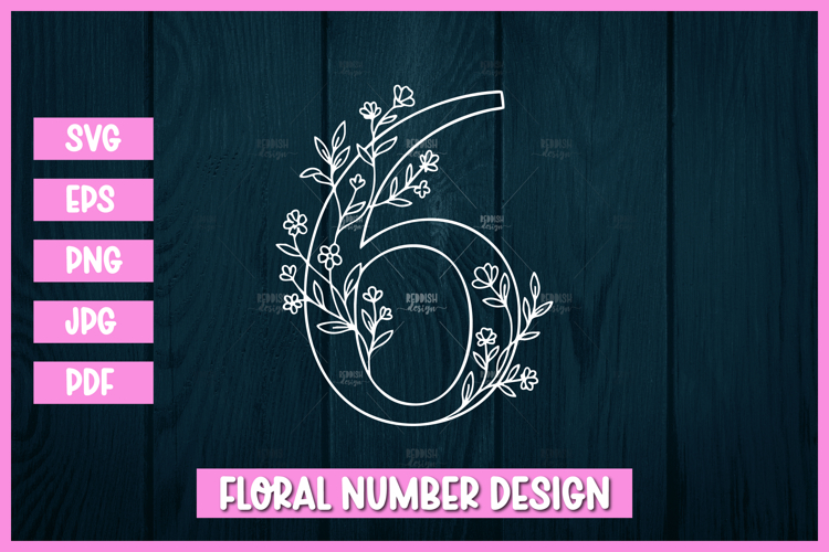 Floral Outline Svg Image 17