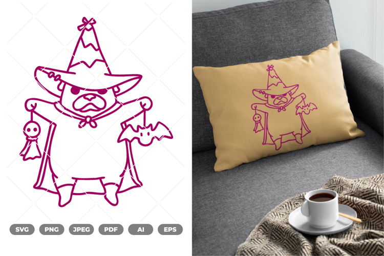 Monster Pumpkin Colored SVG & Clipart