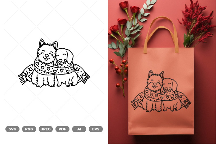 Valentine Pet SVG   Clipart