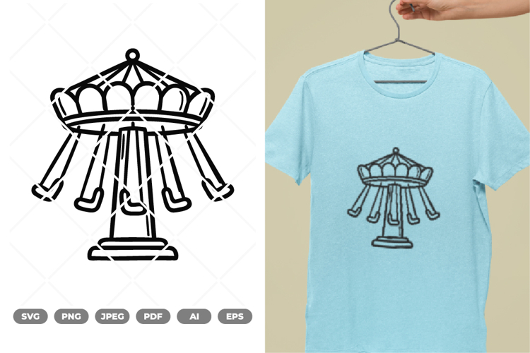 Swing Ride Circus SVG & Clipart