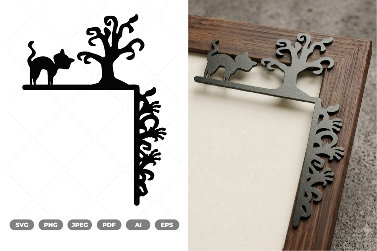 Halloween Door Corner SVG & Clipart
