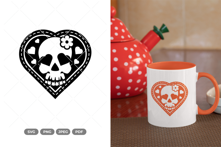 Skull Lovers SVG & Clipart - Skull Cut File