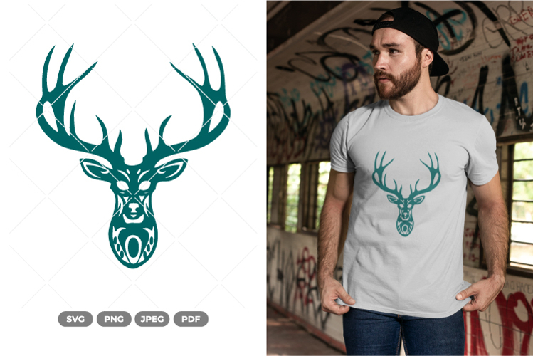 Majestic Deer Silhouette SVG & Clipart