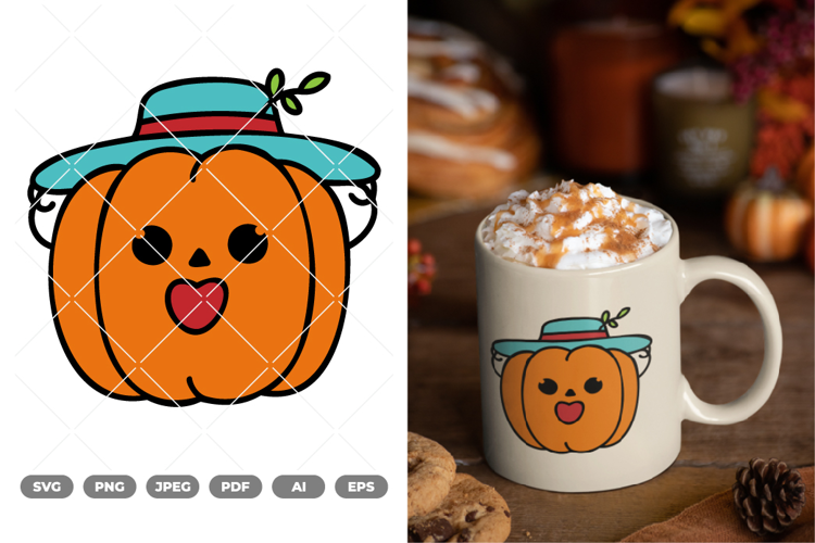 Cute Pumpkin Colored SVG & Clipart