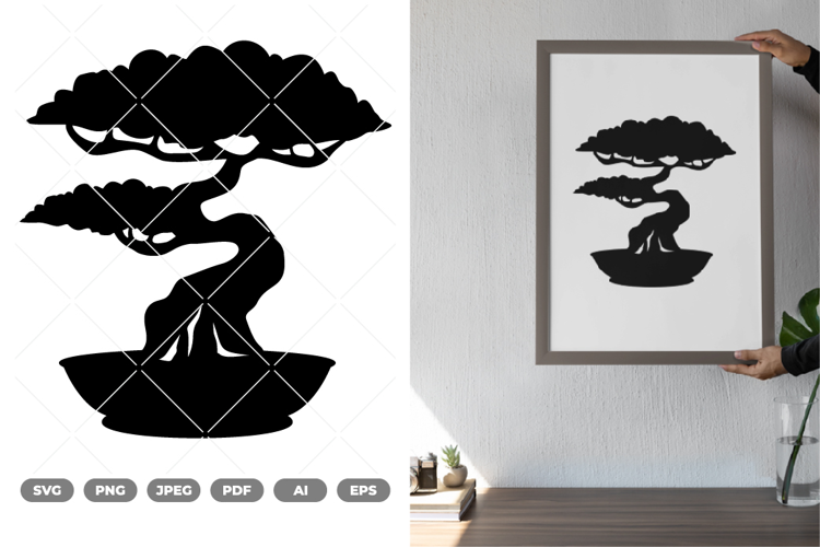 Bonsai Silhouette SVG & Clipart