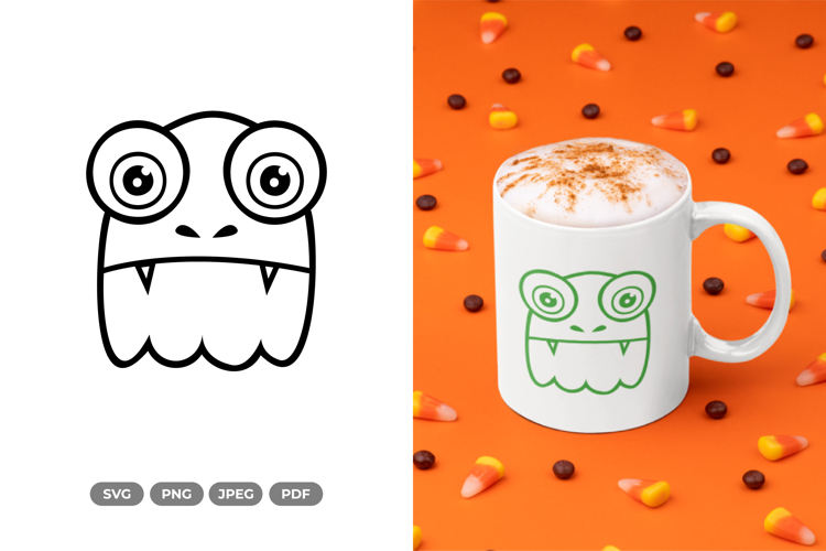 Kawaii Monster Doodle SVG & Clipart