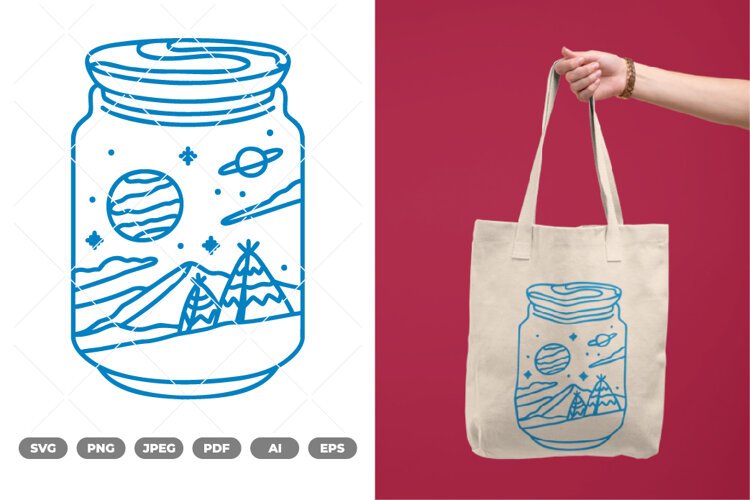 Magical Jar SVG & Clipart example image 1