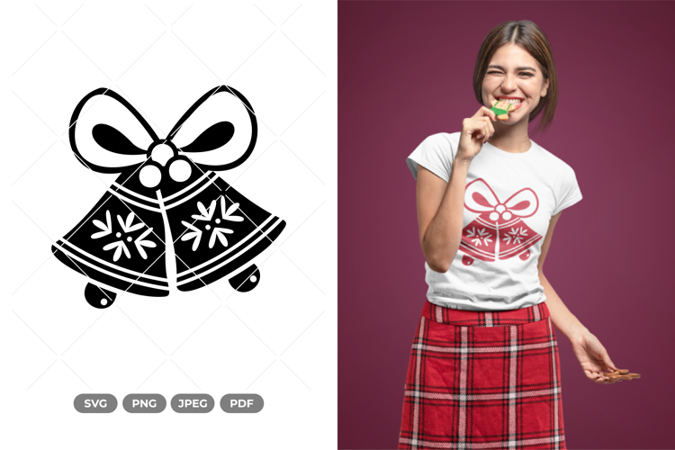 Christmas Bell SVG & Clipart - Cut File