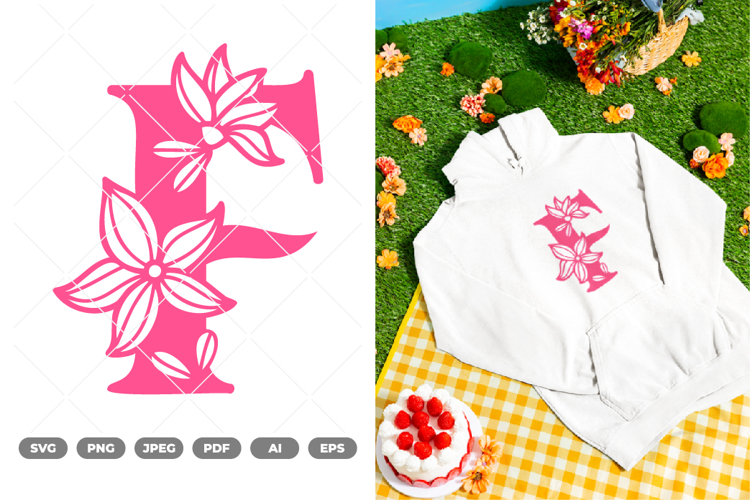 Floral Alphabet SVG & Clipart