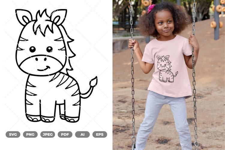 Cute Safari Animals SVG & Clipart example image 1