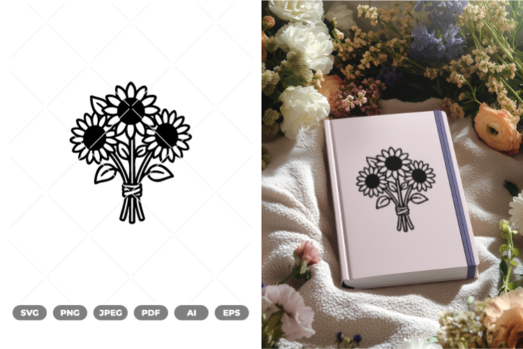 Flower Bouquet SVG & Clipart