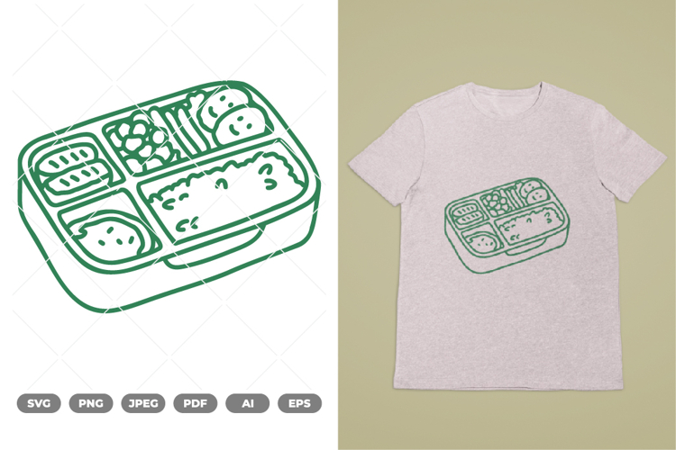 Bento Box SVG   Clipart