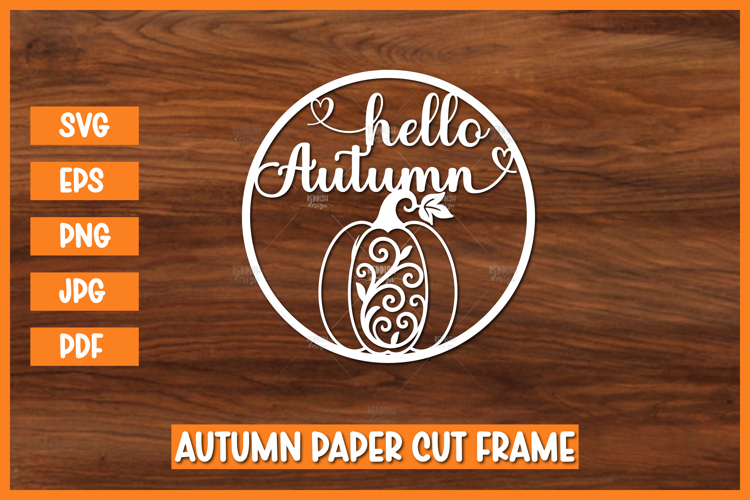 Autumn Wreath, Paper Cut Wreath, Autumn Paper cut