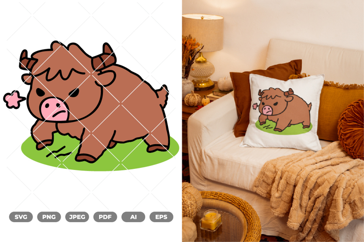 Baby Yak Colored SVG & Clipart