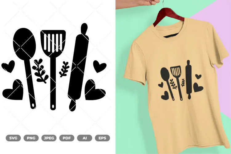 Kitchen Border SVG & Clipart