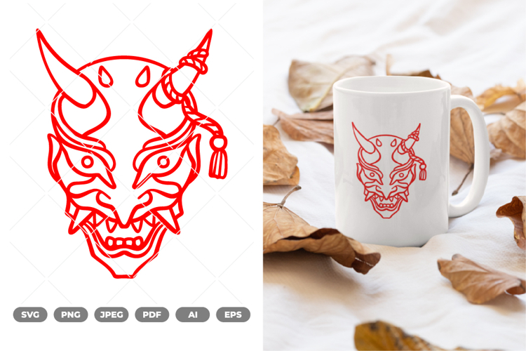 Oni Mask SVG & Clipart