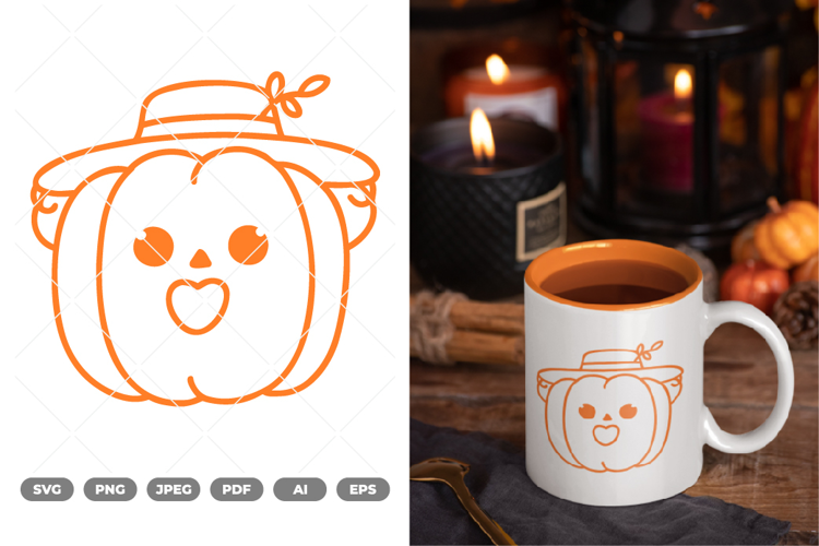 Cute Pumpkin SVG & Clipart